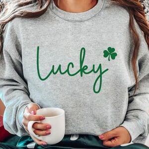NEW Lucky St. Patricks Day Crewneck Sweatshirt S-5X